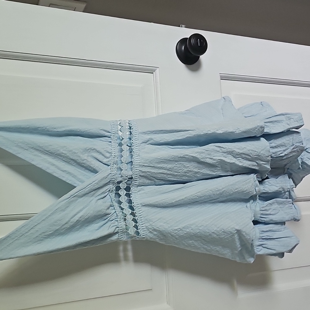 NWT Simplee Light Blue Ruffled Romper - Picture 5 of 6